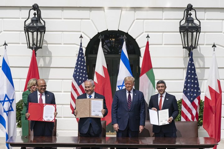 President Trump participates in an Abraham Accords signing ceremony