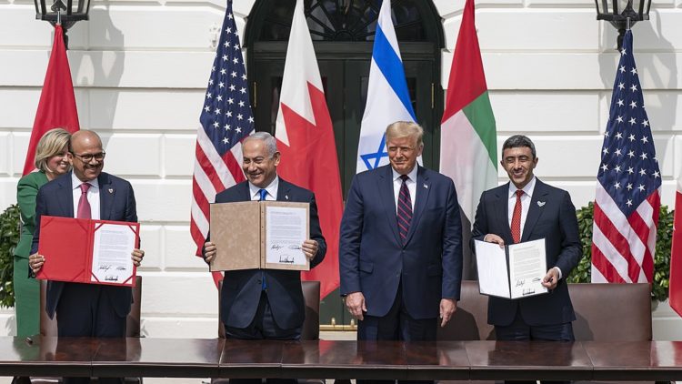 President Trump participates in an Abraham Accords signing ceremony