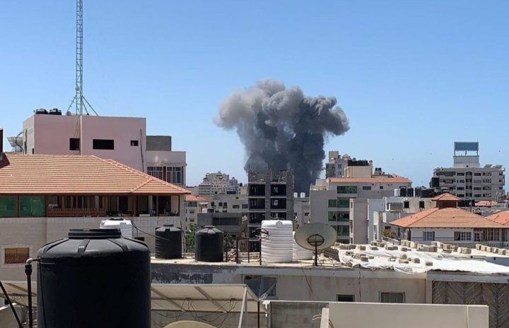 The Israeli bombing of civilian neighborhoods in the Gaza Strip 2021