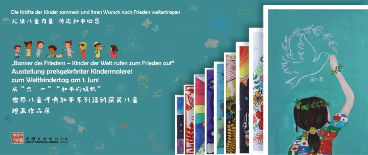 Kinder der Welt rufen zum Frieden auf zum Weltkindertag am 1. Juni