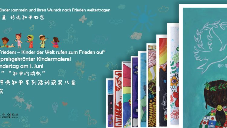 Kinder der Welt rufen zum Frieden auf zum Weltkindertag am 1. Juni