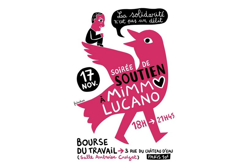 Mimmo Lucano, ancien maire de Riace, à Paris le mercredi 17 novembre 2021 – Soirée de soutien