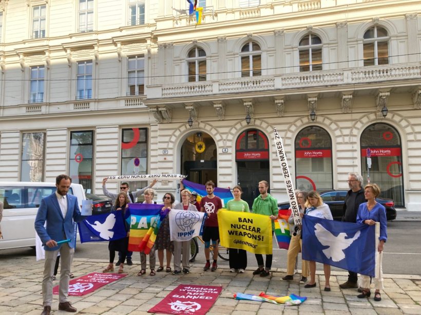 Symbolischer Staffellauf von der deutschen Botschaft in Wien zu den Vereinten Nationen