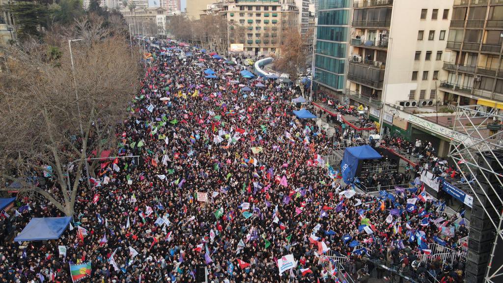 Feierliche Abschlussveranstaltung für die Annahme der neuen Verfassung in Chile